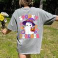 Spooky Teacher Halloween Cute Halloween Teacher Ghost Women's Comfort Colors T-Shirt Back Print Grey Spooky Teacher Halloween Cute Halloween Teacher Ghost Women's Comfort Colors T-Shirt Back Print Grey