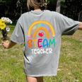 STEAM Teacher Squad Team Crew Back To School STEM Special Women's Comfort Colors T-Shirt Back Print Grey