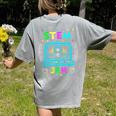 STEM Teacher Shirt STEM Teacher Tshirts STEM Is My Jam Women's Comfort Colors T-Shirt Back Print Grey