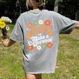 Be Like Subtraction Make A Difference Teacher Student Math Women's Comfort Colors T-Shirt Back Print Grey