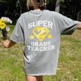 Super 2nd Grade Teacher Hero Women's Comfort Colors T-Shirt Back Print Grey Super 2nd Grade Teacher Hero Women's Comfort Colors T-Shirt Back Print Grey