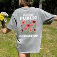 Support Public Education Cute Floral Teacher Red For Ed Women's Comfort Colors T-Shirt Back Print Grey Support Public Education Cute Floral Teacher Red For Ed Women's Comfort Colors T-Shirt Back Print Grey