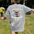 I Survived 100 Days Of School Teacher Kids Cat Lover Women's Comfort Colors T-Shirt Back Print Grey