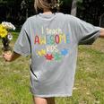 I Teach Awesome Kids Shirt Autism Special Education Teacher Women's Comfort Colors T-Shirt Back Print Grey I Teach Awesome Kids Shirt Autism Special Education Teacher Women's Comfort Colors T-Shirt Back Print Grey