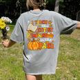 I Teach The Coolest Pumpkins In The Patch Teacher Halloween Women's Comfort Colors T-Shirt Back Print Grey I Teach The Coolest Pumpkins In The Patch Teacher Halloween Women's Comfort Colors T-Shirt Back Print Grey