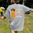 I Teach The Cutest Pumpkins Halloween Shirt For Teachers Women's Comfort Colors T-Shirt Back Print Grey I Teach The Cutest Pumpkins Halloween Shirt For Teachers Women's Comfort Colors T-Shirt Back Print Grey