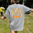 I Teach The Cutest Pumpkins In The Patch Fall Season Teacher Women's Comfort Colors T-Shirt Back Print Grey I Teach The Cutest Pumpkins In The Patch Fall Season Teacher Women's Comfort Colors T-Shirt Back Print Grey