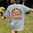 I Teach The Cutest Pumpkins In The Patch Halloween Teacher For Men Women Kids Women's Comfort Colors T-Shirt Back Print Grey I Teach The Cutest Pumpkins In The Patch Halloween Teacher For Men Women Kids Women's Comfort Colors T-Shirt Back Print Grey