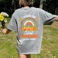 I Teach The Cutest Pumpkins In The Patch Teacher Halloween Women's Comfort Colors T-Shirt Back Print Grey