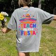 Teach Like It'S A Fiesta Teachers Sombrero Cinco De Mayo Women's Comfort Colors T-Shirt Back Print Grey Teach Like It'S A Fiesta Teachers Sombrero Cinco De Mayo Women's Comfort Colors T-Shirt Back Print Grey