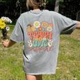 Teach Love Inspire Retro Groovy Daisy Back To School Teacher For Men Women Kids Women's Comfort Colors T-Shirt Back Print Grey Teach Love Inspire Retro Groovy Daisy Back To School Teacher For Men Women Kids Women's Comfort Colors T-Shirt Back Print Grey