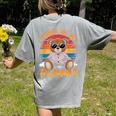 I Teach In My Pajamas Teacher Sunset Bear Retro Women's Comfort Colors T-Shirt Back Print Grey I Teach In My Pajamas Teacher Sunset Bear Retro Women's Comfort Colors T-Shirt Back Print Grey