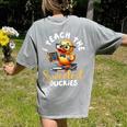 I Teach The Sweetest Duckies Teacher Rubber Duck Teaching Women's Comfort Colors T-Shirt Back Print Grey I Teach The Sweetest Duckies Teacher Rubber Duck Teaching Women's Comfort Colors T-Shirt Back Print Grey