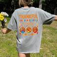 Teach Thanksgiving Teacher Thankful For My Preschool Turkeys Women's Comfort Colors T-Shirt Back Print Grey Teach Thanksgiving Teacher Thankful For My Preschool Turkeys Women's Comfort Colors T-Shirt Back Print Grey