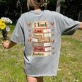 I Teach History Month Black Teacher Melanin Women's Comfort Colors T-Shirt Back Print Grey I Teach History Month Black Teacher Melanin Women's Comfort Colors T-Shirt Back Print Grey