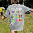 Teacher Besties Because Going Crazy Alone Is Not Fun Women's Comfort Colors T-Shirt Back Print Grey