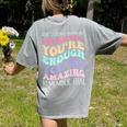 Teacher Dear Students Behind Me 1st Day Of School On Back Women's Comfort Colors T-Shirt Back Print Grey Teacher Dear Students Behind Me 1st Day Of School On Back Women's Comfort Colors T-Shirt Back Print Grey