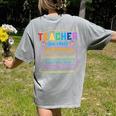 Teacher Definition Teaching School Teacher Women's Comfort Colors T-Shirt Back Print Grey Teacher Definition Teaching School Teacher Women's Comfort Colors T-Shirt Back Print Grey