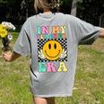In My Teacher Era Retro Back To School Teacher Student Women's Comfort Colors T-Shirt Back Print Grey In My Teacher Era Retro Back To School Teacher Student Women's Comfort Colors T-Shirt Back Print Grey