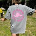 In My Teacher Era Yeehaw Pink Teacher Western Cowgirl Women's Comfort Colors T-Shirt Back Print Grey