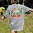 Teacher Is My Favorite Sport Teacher Teaching Lover Women's Comfort Colors T-Shirt Back Print Grey Teacher Is My Favorite Sport Teacher Teaching Lover Women's Comfort Colors T-Shirt Back Print Grey