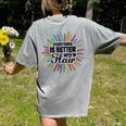 Teacher Flair Pen Art Lover School Supplies Women's Comfort Colors T-Shirt Back Print Grey Teacher Flair Pen Art Lover School Supplies Women's Comfort Colors T-Shirt Back Print Grey