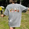 Teacher Fuel Coffee Teacher Mug Latte Iced Coffee Fall Women's Comfort Colors T-Shirt Back Print Grey Teacher Fuel Coffee Teacher Mug Latte Iced Coffee Fall Women's Comfort Colors T-Shirt Back Print Grey