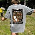 The Teacher Ghost Book Reading Books Lover Halloween Women's Comfort Colors T-Shirt Back Print Grey The Teacher Ghost Book Reading Books Lover Halloween Women's Comfort Colors T-Shirt Back Print Grey