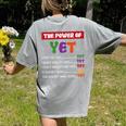 Teacher Growth Mindset Power Of Yet Women's Comfort Colors T-Shirt Back Print Grey Teacher Growth Mindset Power Of Yet Women's Comfort Colors T-Shirt Back Print Grey