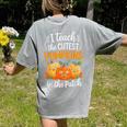 Teacher Halloween Pre-K Teacher Kindergarten Cutest Pumpkins Women's Comfort Colors T-Shirt Back Print Grey Teacher Halloween Pre-K Teacher Kindergarten Cutest Pumpkins Women's Comfort Colors T-Shirt Back Print Grey