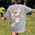 Teacher Halloween In My Spooky Teacher Era Retro Groovy Women's Comfort Colors T-Shirt Back Print Grey Teacher Halloween In My Spooky Teacher Era Retro Groovy Women's Comfort Colors T-Shirt Back Print Grey