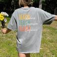 Teacher Kindness Compassion Confidence Teaching Women's Comfort Colors T-Shirt Back Print Grey Teacher Kindness Compassion Confidence Teaching Women's Comfort Colors T-Shirt Back Print Grey