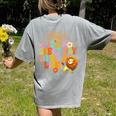 Teacher Life Back To School It's A Great A Day To Be A Lion Women's Comfort Colors T-Shirt Back Print Grey
