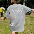 Teacher Of Littles Daycare Pre-k Kindergarten Teacher Women's Comfort Colors T-Shirt Back Print Grey Teacher Of Littles Daycare Pre-k Kindergarten Teacher Women's Comfort Colors T-Shirt Back Print Grey