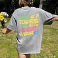 Teacher Overuse 67 Teacher Women's Comfort Colors T-Shirt Back Print Grey