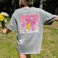 Teacher Pencil Back To School Groovy Pink Teacher First Day Women's Comfort Colors T-Shirt Back Print Grey Teacher Pencil Back To School Groovy Pink Teacher First Day Women's Comfort Colors T-Shirt Back Print Grey