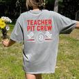 Teacher Pit Crew Race Car Driver Costume Men Women Kids Women's Comfort Colors T-Shirt Back Print Grey Teacher Pit Crew Race Car Driver Costume Men Women Kids Women's Comfort Colors T-Shirt Back Print Grey