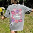 Teacher Positive Affirmations Candy Heart Valentine's Day Women's Comfort Colors T-Shirt Back Print Grey Teacher Positive Affirmations Candy Heart Valentine's Day Women's Comfort Colors T-Shirt Back Print Grey