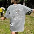 Teacher Skeleton Messy Bun I'Ll Just Wait Until Its Quiet Women's Comfort Colors T-Shirt Back Print Grey Teacher Skeleton Messy Bun I'Ll Just Wait Until Its Quiet Women's Comfort Colors T-Shirt Back Print Grey