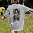 The Teacher Skeleton Tarot Card Women's Comfort Colors T-Shirt Back Print Grey The Teacher Skeleton Tarot Card Women's Comfort Colors T-Shirt Back Print Grey