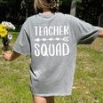 Teacher Squad Shirt Men Women Teacher Team Women's Comfort Colors T-Shirt Back Print Grey Teacher Squad Shirt Men Women Teacher Team Women's Comfort Colors T-Shirt Back Print Grey