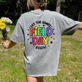 Teacher Student Field Day Let The Games Begin Field Day Women's Comfort Colors T-Shirt Back Print Grey Teacher Student Field Day Let The Games Begin Field Day Women's Comfort Colors T-Shirt Back Print Grey