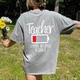 Teacher Summer Recharge Required Last Day School Women Women's Comfort Colors T-Shirt Back Print Grey