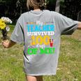 My Teacher Survived 100 Days Of Me Dab 100 Days Of School For Men Women Kids Women's Comfort Colors T-Shirt Back Print Grey