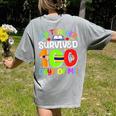 My Teacher Survived 100 Days Of Me 100 Days Of School Women's Comfort Colors T-Shirt Back Print Grey