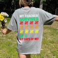 My Teacher Survived 67 Days Of Me School Kids Costume Women's Comfort Colors T-Shirt Back Print Grey My Teacher Survived 67 Days Of Me School Kids Costume Women's Comfort Colors T-Shirt Back Print Grey