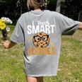 Teacher I Teach Smart Cookies Nerd Women's Comfort Colors T-Shirt Back Print Grey Teacher I Teach Smart Cookies Nerd Women's Comfort Colors T-Shirt Back Print Grey