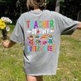 Teacher Of Tiny Superheroes Women's Comfort Colors T-Shirt Back Print Grey Teacher Of Tiny Superheroes Women's Comfort Colors T-Shirt Back Print Grey
