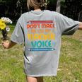 Teacher Voice Teacherlife Primary School Teacher Women's Comfort Colors T-Shirt Back Print Grey