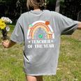 Teacher Of The Year Best Teacher Ever Men Women Women's Comfort Colors T-Shirt Back Print Grey